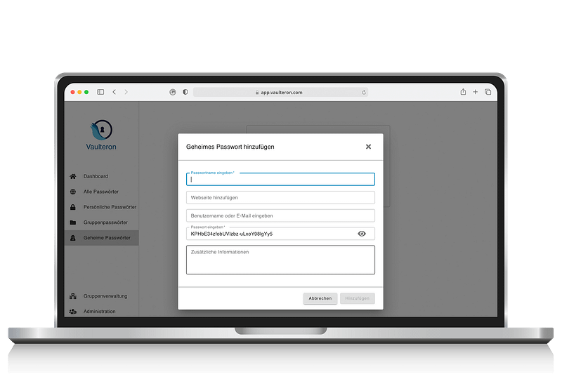 Business Vaulteron - Passwortmanager für Unternehmen und Privat